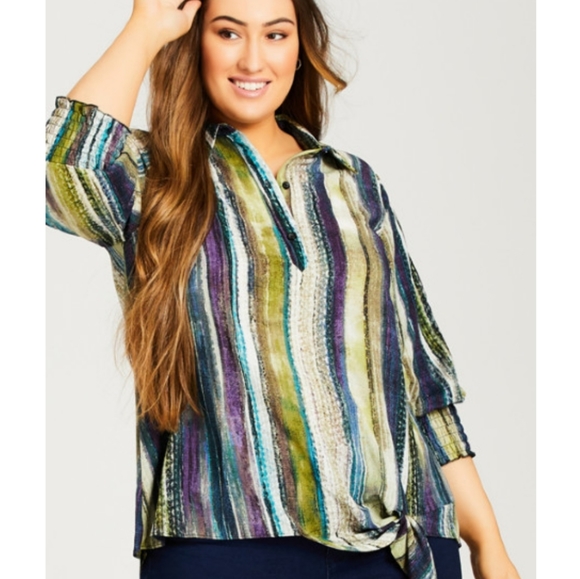 Avenue Striped Side Tie 14/16 - Picture 1 of 7